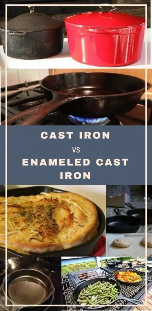 Enameled Cast Iron Vs. Cast Iron
