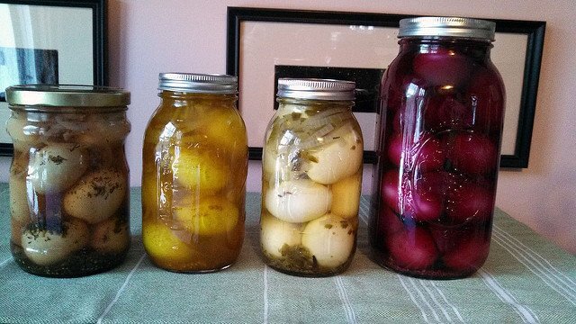 Make as many different pickled egg varieties as you have jars for!