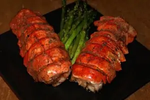 Grilled lobster tails make for a decadent treat!