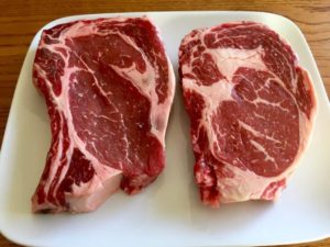 ribeye prime and choice steaks