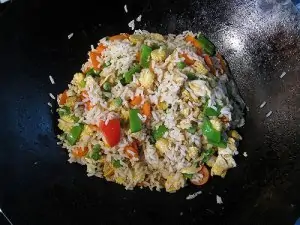 fried rice in wok