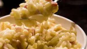 Baked mac & cheese. The perfect thing to make in a toaster oven. 