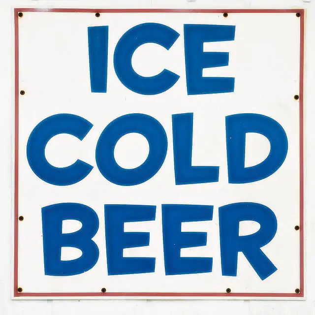 ice cold beer advertisement