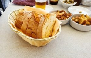 basket of bread on table