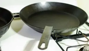 Carbon steel pans are great for the kitchen, but need to be seasoned.