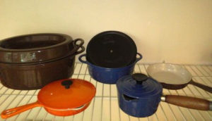 enameled cast iron cookware for high heat cooking
