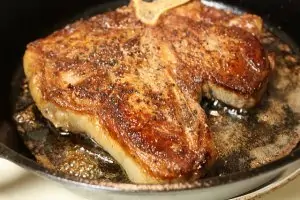 Get a good sear on your steak in a cast iron pan. 