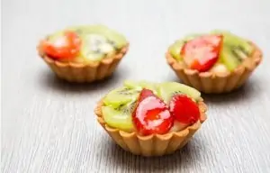 Trio of mini fruit tarts