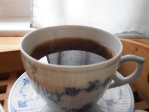 a cup of homemade coffee