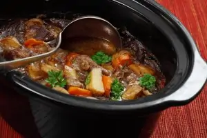stew in large slow cooker