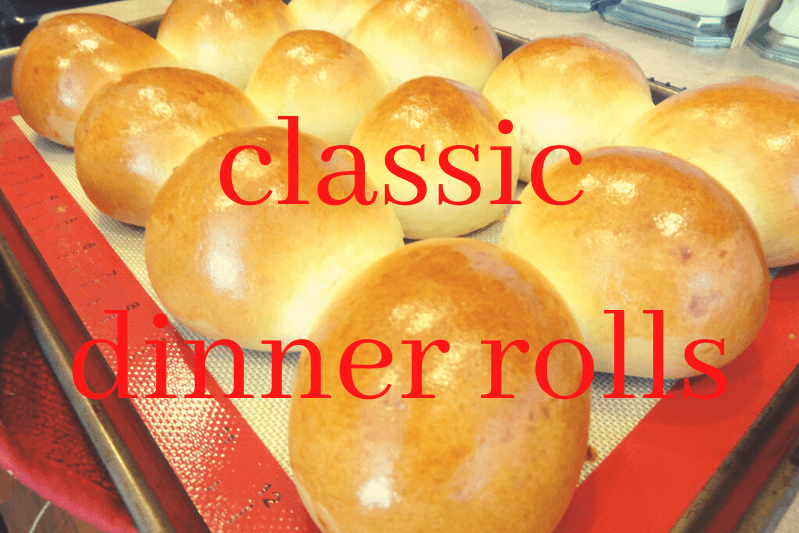 dozen diner rolls on baking mat