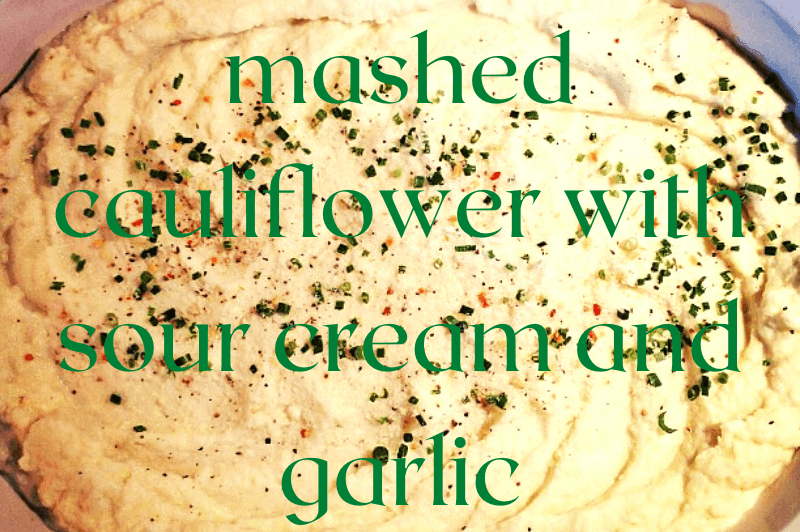 mashed cauliflower and parsley