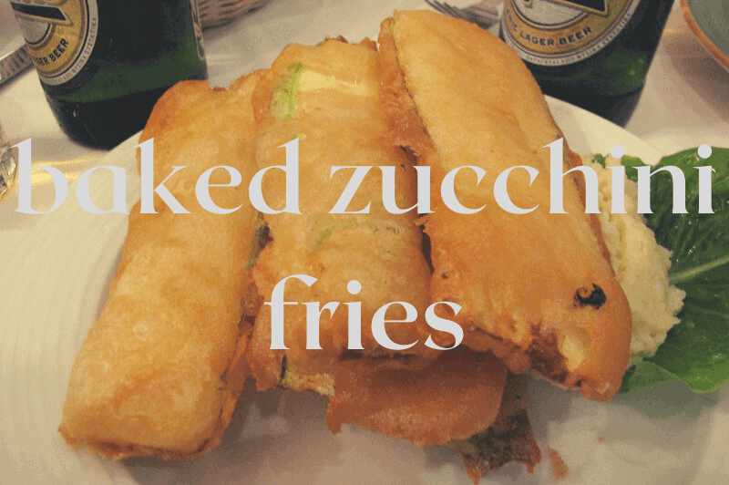 zucchini fries on plate