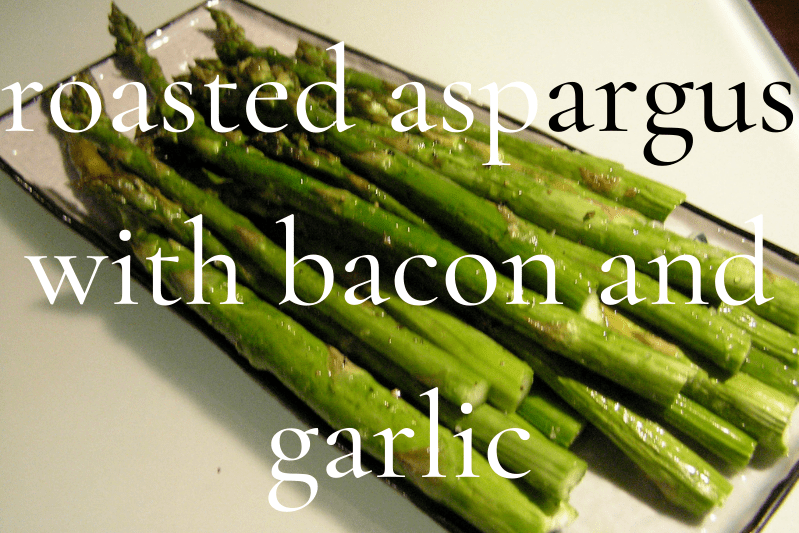 roasted asparagus in glass pan