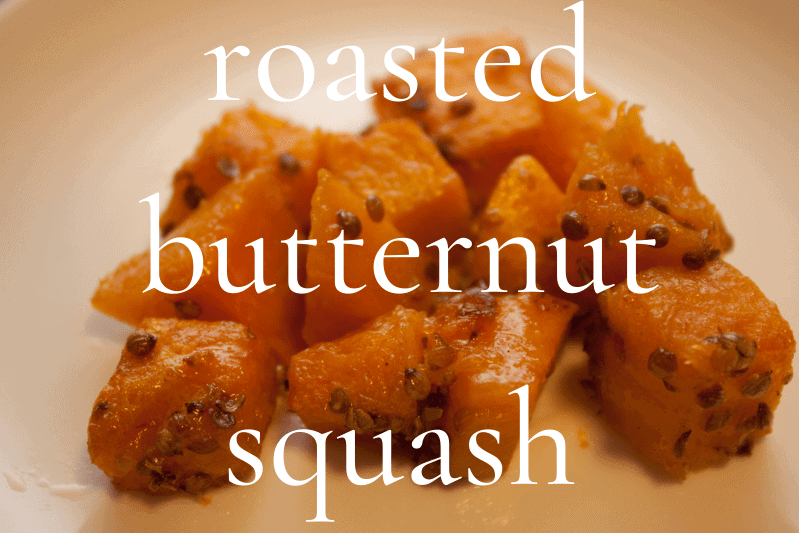 roasted butternut squash on white dish