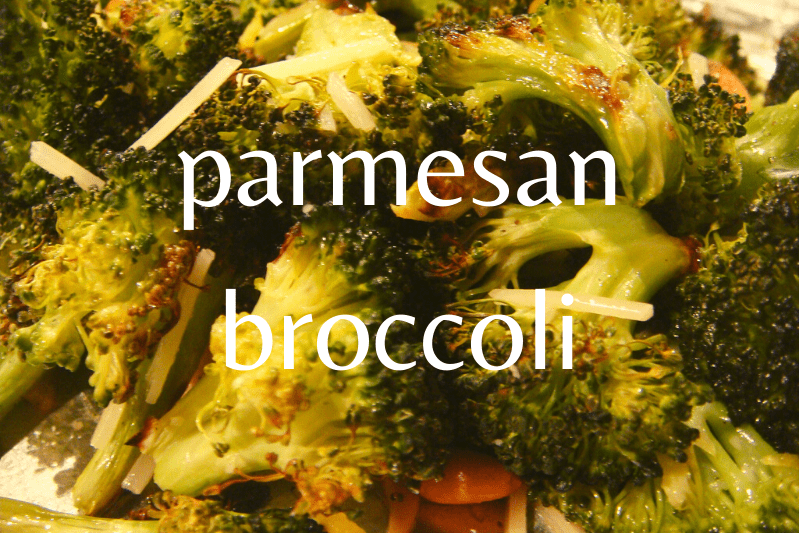 close up of parmesan broccoli
