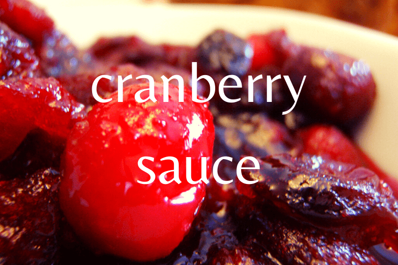close up of cranberry sauce