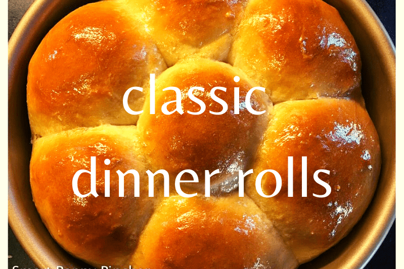cooked dinner rolls close up