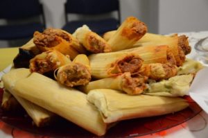 close up of pile of tamales