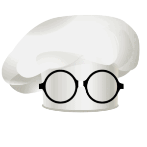 chef hat with glasses