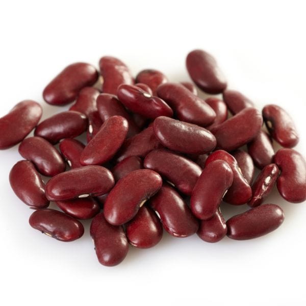 Kidney Beans in a pile on a white background 