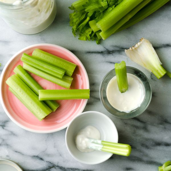 celery with some dipping sauces