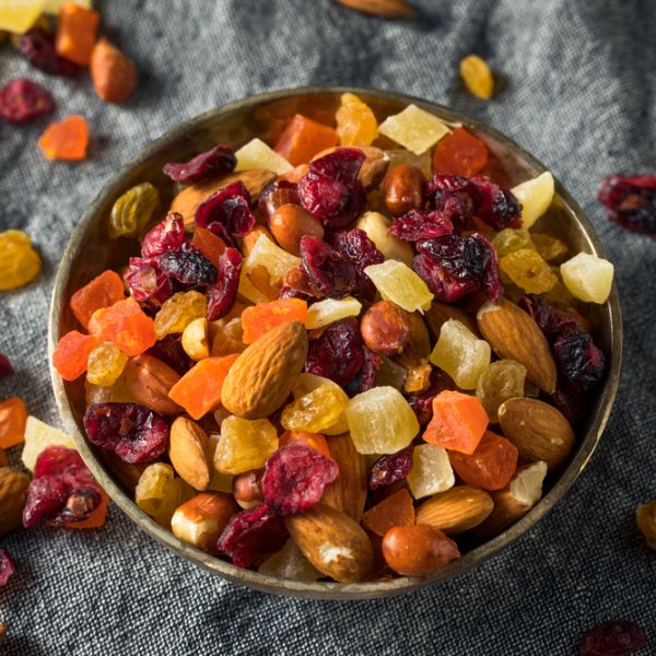 trail mix with lots of dehydrated fruit