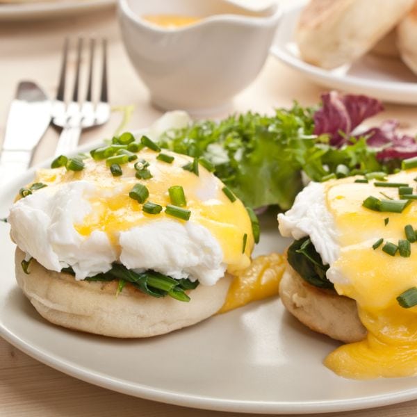poached egg on toast for eggs benedict