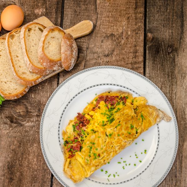 stuffed and folded omelet
