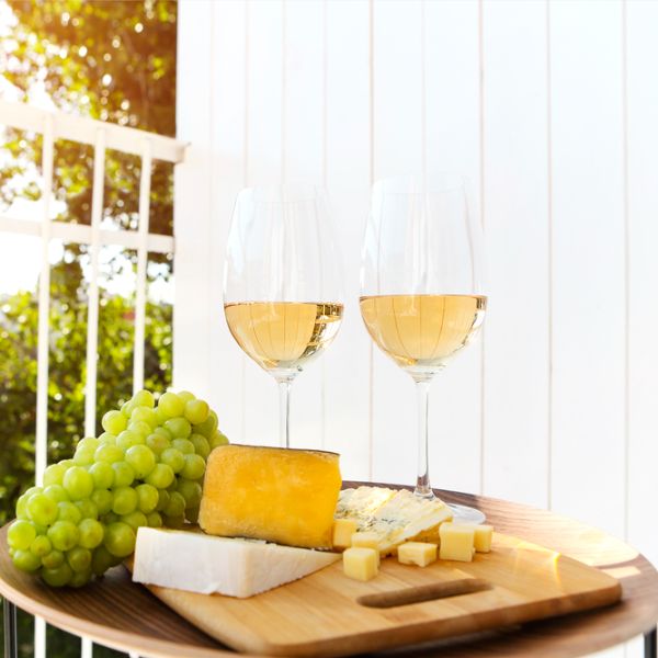 Light and Sweet Wine paired with cheese