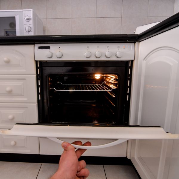 An open, pre-heated oven