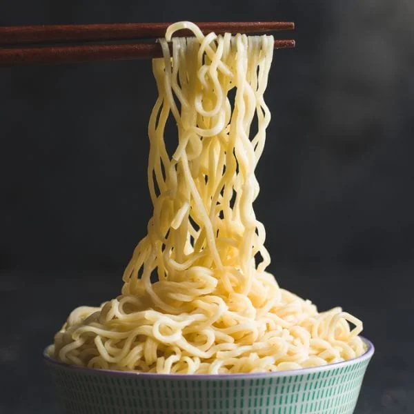 Homemade plain ramen noodles