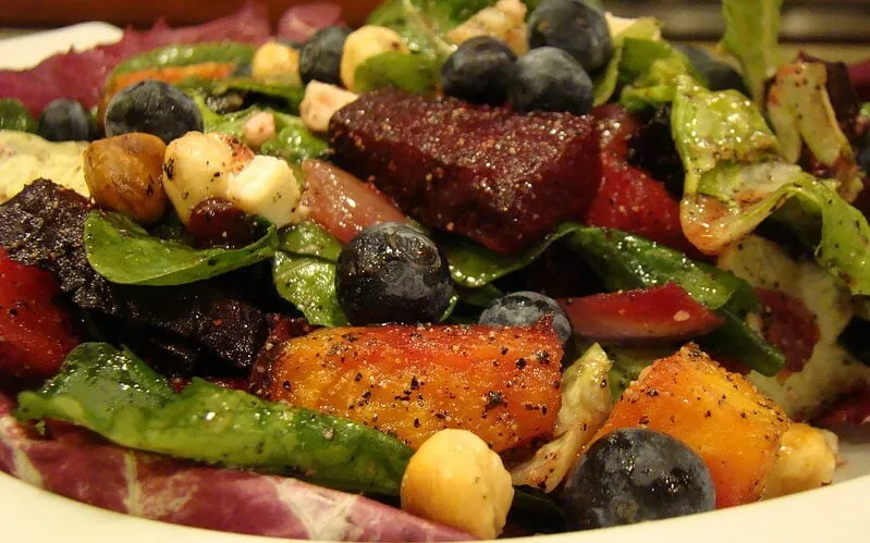 Blueberry Romaine salad