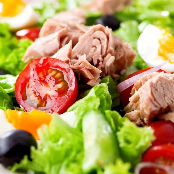 Tuna salad close-up